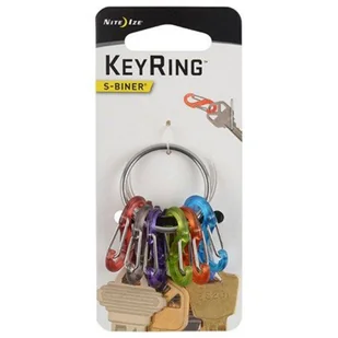 Nite Ize Brelok do kluczy KeyRing + 6x micro karabińczyk plastik mix kolorów - Survival - akcesoria - miniaturka - grafika 2