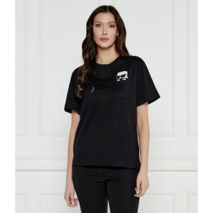 Karl Lagerfeld T-shirt IKON RS PEAK-A-BOO Oversize fit - Koszulki i topy damskie - miniaturka - grafika 1