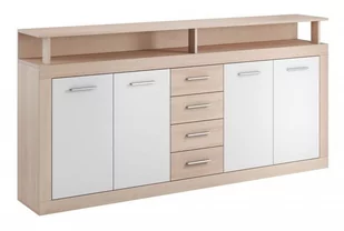 Komoda Luna Dąb Sonoma / Biały - Inne meble do salonu - miniaturka - grafika 1