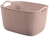 Pojemniki przemysłowe - Basket Knit L rectangle 19L 40x30x23cm pink 3253924849720 - miniaturka - grafika 1