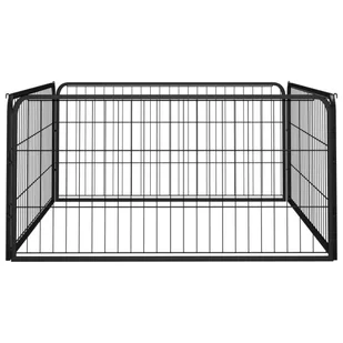 Lumarko Kojec dla psa, 4 panele, czarny, 100x50 cm, stalowy! - Budy dla psów - miniaturka - grafika 5