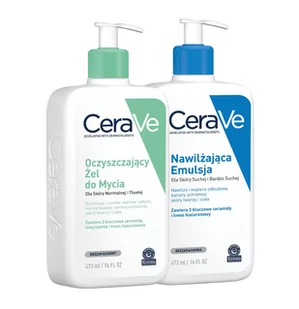 Cerave Żel Oczyszczający+ Nawilżająca Emulsja - Zestaw ( 473ml + 473ml) - Zestawy kosmetyków damskich - miniaturka - grafika 1