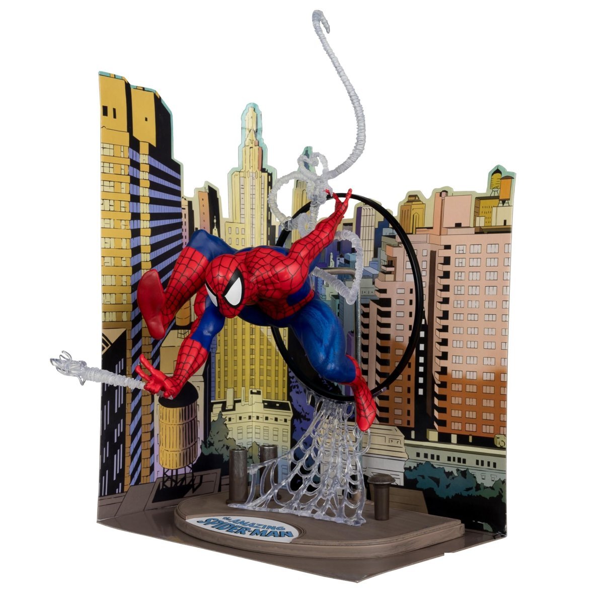 Bizak McFarlane figurka Spiderman z limitowanej edycji na podstawie komiksu The Amazing Spidermnan 301 Inn Inn Scale 1:10 18 cm + 1 karta kolekcjone..