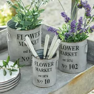 Donice - Osłonka doniczki, zestaw 3 szt. Flower Market - miniaturka - grafika 1