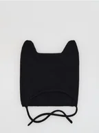 Czapki damskie - Reserved - Wełniana czapka - czarny - miniaturka - grafika 1