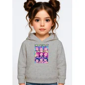 Bluzy dla dziewczynek - BLUZA DZIECIĘCA K-POPOWE ŁOWCZYNIE DEMONÓW HUNTRIX 134-140 Z KAPTUREM - miniaturka - grafika 1