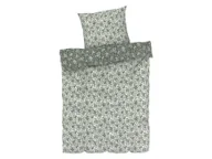 Pościel - LIVARNO home Pościel z mikrowłókna satynowego, 140 x 200 cm (Zielony/ biały/ w kwiaty) - miniaturka - grafika 1