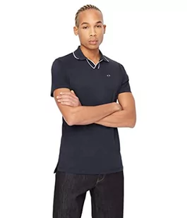 Armani Exchange Męska bluza Sustainable, Slim Fit, Side small Logo Polo, granatowa, grantowy, S - Bluzy męskie - miniaturka - grafika 1