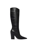 Kozaki damskie - Guess Kozaki FLFNRL LEA11 Czarny - miniaturka - grafika 1