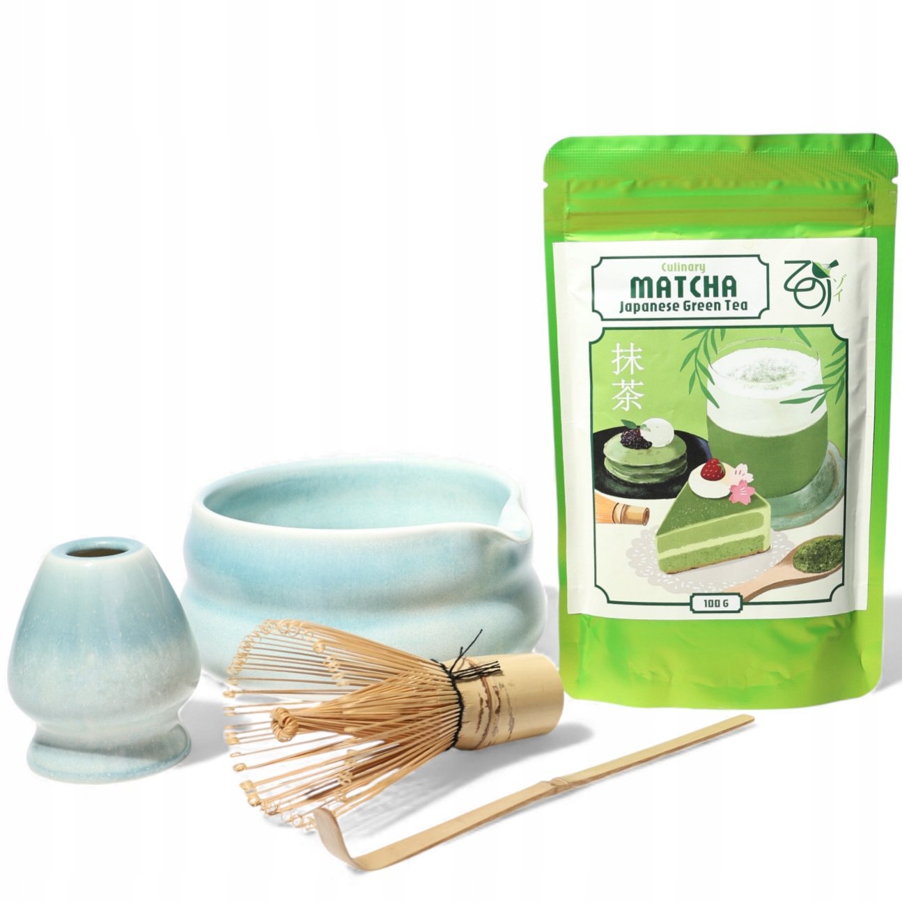 Kai Ceramiczny Zestaw Matcha Kulinarna Zoi 100g Prezentowy