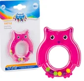 Grzechotki dla dzieci - CANPOL BABIES PIERWSZA ZABAWKA GRZECHOTKA SOWA RÓZOWA 0m+ - miniaturka - grafika 1