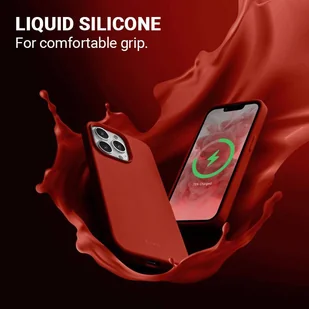 Crong Color Cover Magnetic - Etui iPhone 13 Pro MagSafe (czerwony) - Etui i futerały do telefonów - miniaturka - grafika 5
