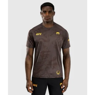UFC Venum Koszulka Techniczna Treningowa Fusion Dry Tech T-shirt Brown - Kimona, stroje i obuwie - miniaturka - grafika 1