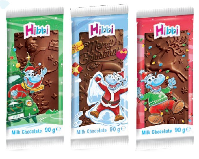 BARON ŚWIĄTECZNA CZEKOLADA MLECZNA HIBBI 90G - MIX