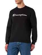 Swetry męskie - Champion Legacy Classic Logo Crewneck Sweter Męski, czarny, M - miniaturka - grafika 1
