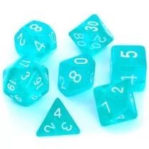 Rebel Komplet kości RPG - Kryształowe - Błękitne - Akcesoria do gier planszowych - miniaturka - grafika 1