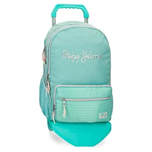 Pepe Jeans Jane plecak szkolny z podwójną przegródką na kółkach, niebieski, 31 x 46 x 16 cm, poliester, 22,82 l - Plecaki szkolne i tornistry - miniaturka - grafika 1