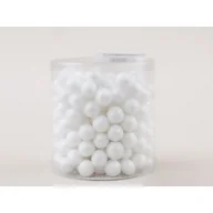 Ozdoby bożonarodzeniowe - Kulki brokatowe 1,5 cm białe - miniaturka - grafika 1