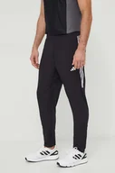 Spodnie męskie - adidas Performance spodnie do biegania Own the Run kolor czarny z nadrukiem - miniaturka - grafika 1