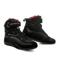 Buty motocyklowe - SHIMA EXO Vented męskie buty motocyklowe - przewiewne, wzmocnione, miejskie buty motocyklowe z zapięciem ATOP, ochraniaczami kostki, antypoślizgową podeszwą i nadkładką zmiany biegów (Czarne, 47) - miniaturka - grafika 1