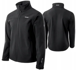 Kurtka wodoodporna bez kaptura męska Hi-Tec Softshell Lingen Czarna 3XL - Kurtki męskie - miniaturka - grafika 1