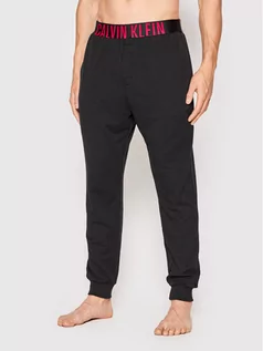 Piżamy męskie - Calvin Klein Underwear Spodnie piżamowe 000NM1961E Czarny Regular Fit - grafika 1