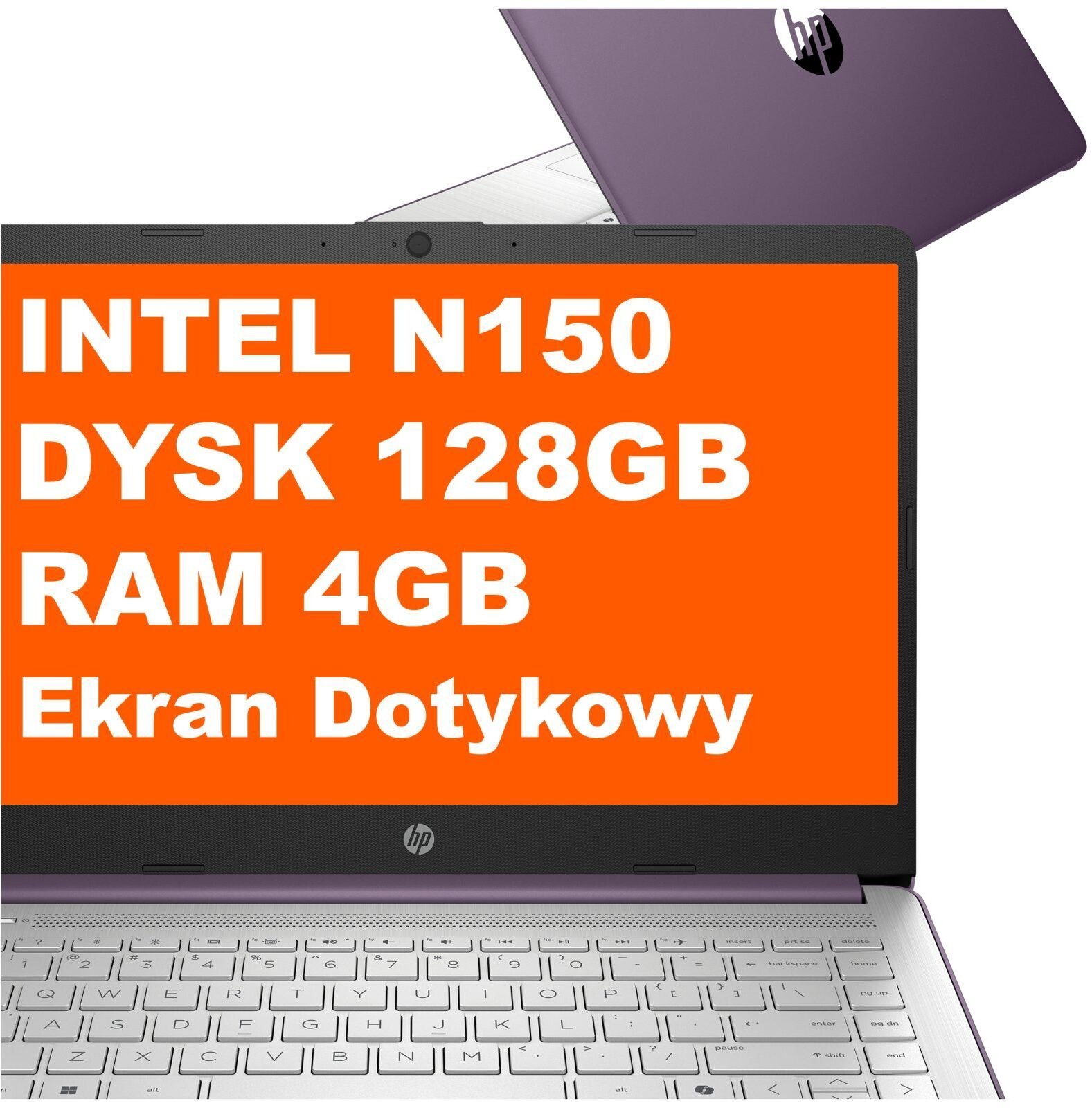 HP 14-dq6104ds / BK1H8UA / Intel N150 / 4GB / 128GB UFS / Intel UHD / HD / Dotyk / Win 11 / Fioletowy