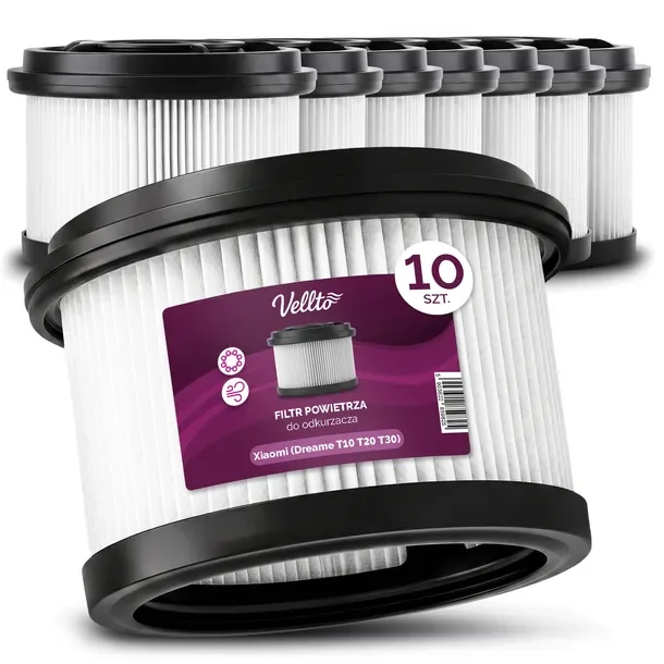 10x Filtr do Odkurzacza Xiaomi Dreame T10 T20 T30 Pro Neo R20 V12S Wkład