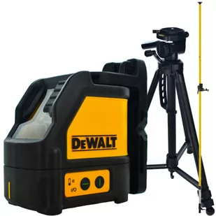 Laser liniowy krzyżowy, zielony DW088CG DEWALT + Tyczka rozporowa 3,3m LP-33 + Statyw aluminiowy 1,4m - Poziomice laserowe - miniaturka - grafika 1