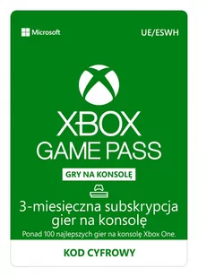 Subskrypcja ESD Game Pass Console Retail 3M R16 JPU-00086 - Gadżety dla graczy - miniaturka - grafika 1