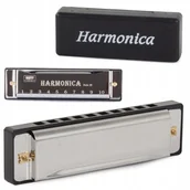Inne instrumenty muzyczne - Harmonijka Ustna Metalowa C Dur Etui 10 Kanałów - miniaturka - grafika 1