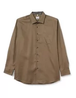 Koszule męskie - Seidensticker Męska koszula biznesowa - Shaped Fit - łatwa do prasowania - kołnierz Kent - długi rękaw - 100% bawełna, ciemnozielony, 38 - miniaturka - grafika 1