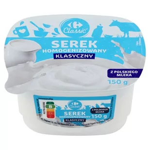 Carrefour Classic Serek homogenizowany klasyczny 150 g - Desery mleczne - miniaturka - grafika 1
