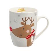 Kubki - Kubek porcelanowy zimowy świąteczny 340ml Renifer Winter - miniaturka - grafika 1