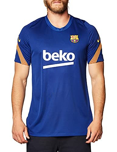 Nike Męska koszulka FCB M NK BRT STRK Top SS, głęboki królewski błękit/Amarillo) (Full Spon-Coach), L
