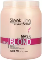 Maski do włosów - Stapiz Stapiz Sleek Line Blond Blush maska do włosów blond z różowym barwnikiem 1000ml 14395 - miniaturka - grafika 1