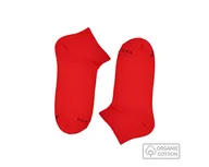 Skarpetki męskie - Czerwone stopki z bawełny organicznej - miniaturka - grafika 1
