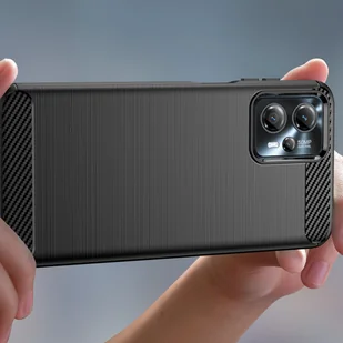 Etui Carbon Case do Motorola Moto G53 / G13 elastyczny czarny - Etui i futerały do telefonów - miniaturka - grafika 6