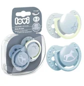 Smoczki uspokajające - Lovi Smoczek Uspokajający Dynamiczny Świecący 0-2m 2 szt - miniaturka - grafika 1