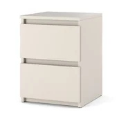 Szafki nocne - Szafka nocna stolik nowoczesny pojemny 2 szuflady do sypialni mała kaszmir - miniaturka - grafika 1