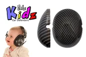 Zabezpieczenia dla dzieci - Wymienne nakładki na słuchawki ochronne, Edz Kidz - czarne grafitowe - miniaturka - grafika 1