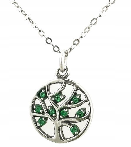 Naszyjnik,łańcuszek,wisiorek ze srebra 925 drzewo szczęścia 47cm dla kobiet