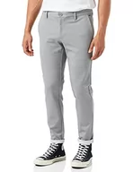 Spodnie męskie - ONLY & SONS spodnie męskie mark paski, jasnoszary melanżowy, 32W / 32L - miniaturka - grafika 1