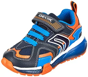 Geox J Bayonyc Boy A - Sneakersy Chłopcy, Niebieski (Navy/Orange), 35 EU - Buty dla chłopców - miniaturka - grafika 1