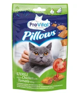 Przysmaki dla kotów - PREVITAL SNACK STERILE PILLOWS Przekąska dla kotów dorosłych sterylizowanych bogata w kurczaka z pomidorowym wypełnieniem 60g - miniaturka - grafika 1