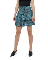 Spódnice - Desires Enur damska krótka spódnica, 1176p Kryształowy Turkusowy Nadruk, 36 - miniaturka - grafika 1