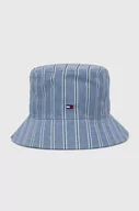 Czapki damskie - Tommy Hilfiger kapelusz kolor niebieski - miniaturka - grafika 1