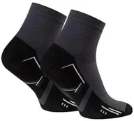 Skarpetki męskie - Skarpety męskie krótkie sportowe w dynamiczne wzory grafitowe Art.054 - miniaturka - grafika 1