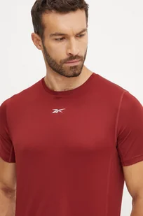 Reebok t-shirt do biegania Speedwick kolor bordowy gładki 100205997 - Koszulki męskie - miniaturka - grafika 1