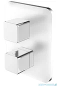 Baterie umywalkowe - Omnires Parma bateria wannowa podtynkowa termostatyczna chrom/biały PM7436CRB ___ RABAT W KOSZYKU! ___ | - miniaturka - grafika 1